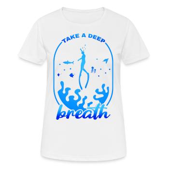 Plongée, Apnée Plongée, Apnée No Limit Apnée Apnée - T-shirt respirant Femme - blanc - Devant - AI Model Female 172 dark (172cm)