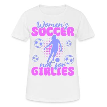 Soccer féminin, Football féminin, Football féminin - T-shirt respirant Femme - blanc - Devant - AI Model Female 172 dark (172cm)