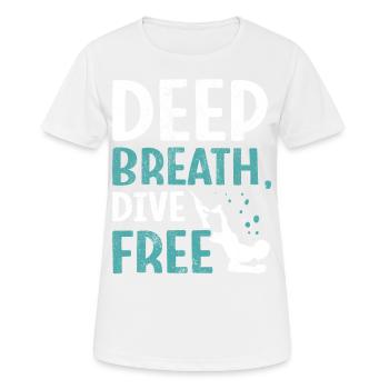 Plongée, Apnée Plongée, Apnée No Limit Apnée Apnée - T-shirt respirant Femme - blanc - Devant - AI Model Female 172 dark (172cm)