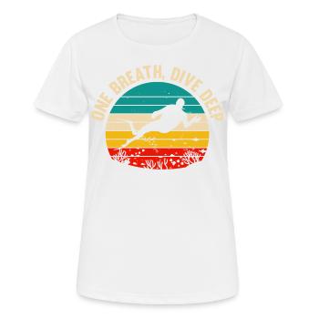 Plongée, Apnée Plongée, Apnée No Limit Apnée Apnée - T-shirt respirant Femme - blanc - Devant - AI Model Female 172 dark (172cm)