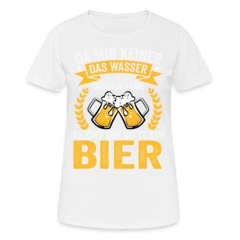 Drôle De Bière Dicton, Festival De Concert De Fête - T-shirt respirant Femme - blanc - Devant - AI Model Female 172 dark (172cm)