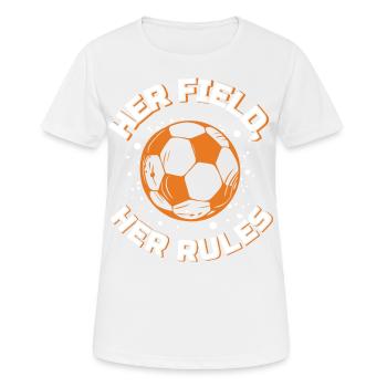 Soccer féminin, Football féminin, Football féminin - T-shirt respirant Femme - blanc - Devant - AI Model Female 172 dark (172cm)