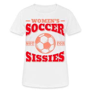 Soccer féminin, Football féminin, Football féminin - T-shirt respirant Femme - blanc - Devant - AI Model Female 172 dark (172cm)