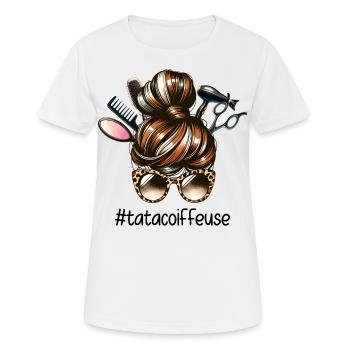 Dutt Tante Friseur Super Tante Friseur - Frauen T-Shirt atmungsaktiv - Weiß - Vorne - AI Model Female 172 dark (172cm)