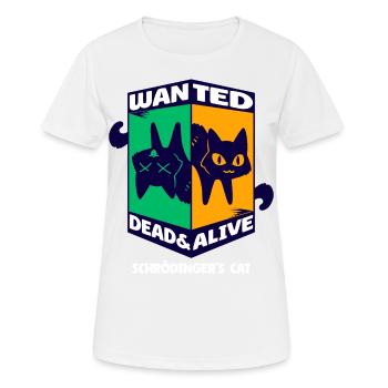 Physique Quantique Nerd Mort + Vivant Schrödingers - T-shirt respirant Femme - blanc - Devant - AI Model Female 172 dark (172cm)