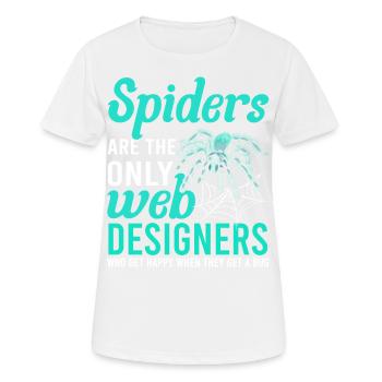Tarentule Terrarium Amphibian Spider - T-shirt respirant Femme - blanc - Devant - AI Model Female 172 dark (172cm)