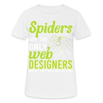 Tarentule Terrarium Amphibian Spider - T-shirt respirant Femme - blanc - Devant - AI Model Female 172 dark (172cm)