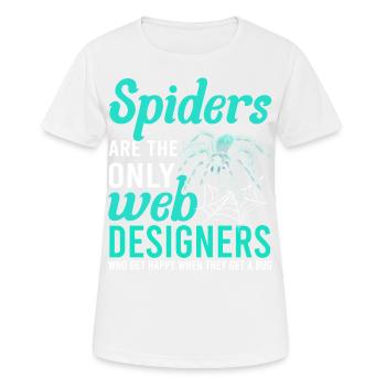 Tarentule Terrarium Amphibian Spider - T-shirt respirant Femme - blanc - Devant - AI Model Female 172 dark (172cm)