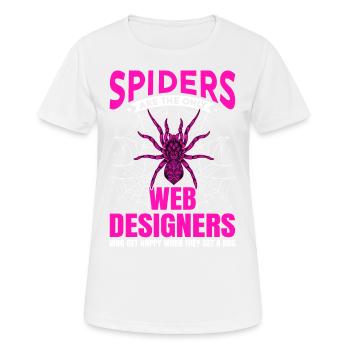 Tarentule Terrarium Amphibian Spider - T-shirt respirant Femme - blanc - Devant - AI Model Female 172 dark (172cm)