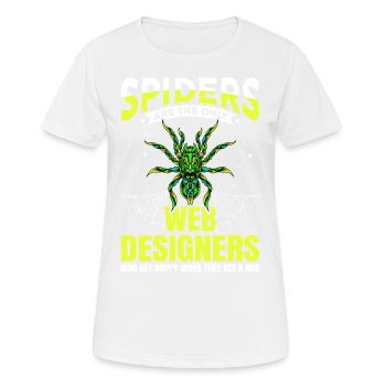Tarentule Terrarium Amphibian Spider - T-shirt respirant Femme - blanc - Devant - AI Model Female 172 dark (172cm)