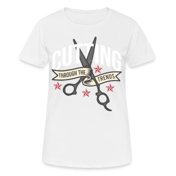 Coiffeur Coiffeur Coiffeur Coiffeur - T-shirt respirant Femme - blanc - Devant - AI Model Female 172 dark (172cm)