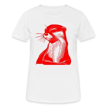Otto Name, Fischotto Outfit zum Namenstag mit Name - Frauen T-Shirt atmungsaktiv - Weiß - Vorne - AI Model Female 172 dark (172cm)