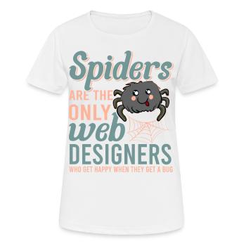 Tarentule Terrarium Amphibian Spider - T-shirt respirant Femme - blanc - Devant - AI Model Female 172 dark (172cm)