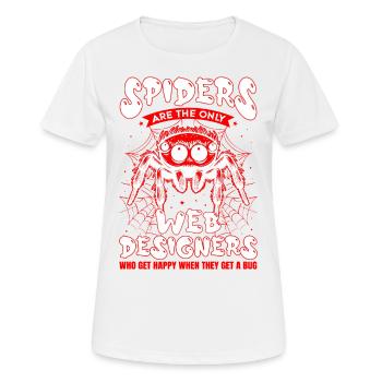 Tarentule Terrarium Amphibian Spider - T-shirt respirant Femme - blanc - Devant - AI Model Female 172 dark (172cm)