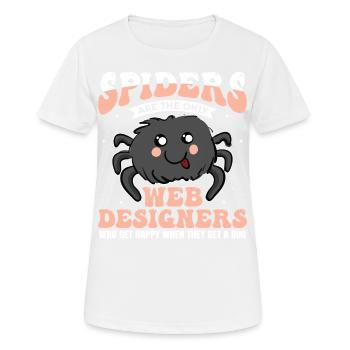 Tarentule Terrarium Amphibian Spider - T-shirt respirant Femme - blanc - Devant - AI Model Female 172 dark (172cm)