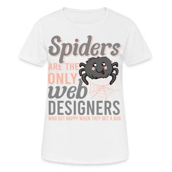 Tarentule Terrarium Amphibian Spider - T-shirt respirant Femme - blanc - Devant - AI Model Female 172 dark (172cm)