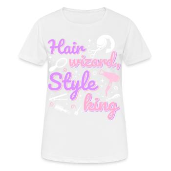 Coiffeur Coiffeur Coiffeur Coiffeur - T-shirt respirant Femme - blanc - Devant - AI Model Female 172 dark (172cm)