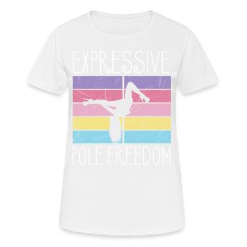 Danseur De Pole Dance, Pole Dance, Pole Dance - T-shirt respirant Femme - blanc - Devant - AI Model Female 172 dark (172cm)