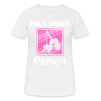 Danseur De Pole Dance, Pole Dance, Pole Dance - T-shirt respirant Femme - blanc - Devant - AI Model Female 172 dark (172cm)