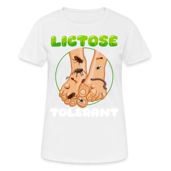 Geek stupide, embarrassant et tolérant au lactose - T-shirt respirant Femme - blanc - Devant - AI Model Female 172 dark (172cm)
