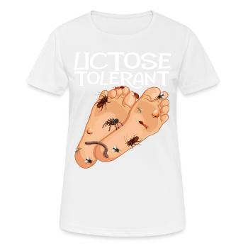 Geek stupide, embarrassant et tolérant au lactose - T-shirt respirant Femme - blanc - Devant - AI Model Female 172 dark (172cm)