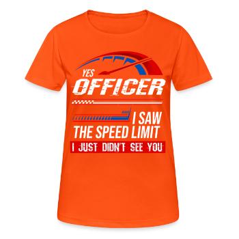 Tuner, Autofan, Racer, schnnelle Autos, Tuning - Frauen T-Shirt atmungsaktiv - Neonorange - Vorne - AI Model Female 172 dark (172cm)