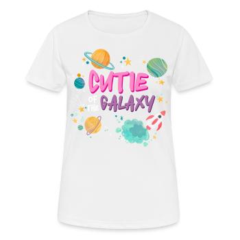 Mignonne de la galaxie ! Jolie Fille, Enfants, Bébé Fille - T-shirt respirant Femme - blanc - Devant - AI Model Female 172 dark (172cm)
