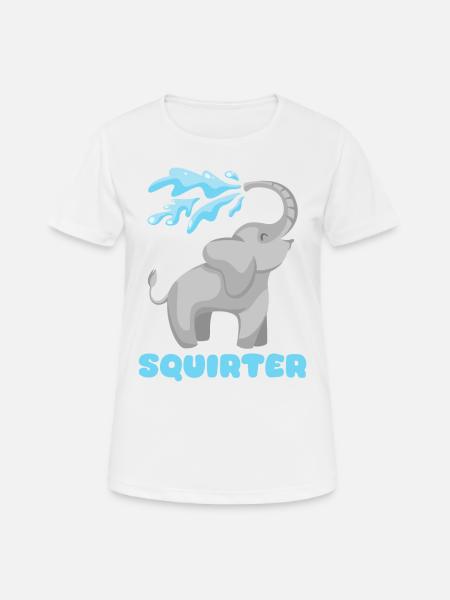 Funny Elephant Inappropriate Joke, Nerd, Geek - Women's Breathable T-Shirt - white