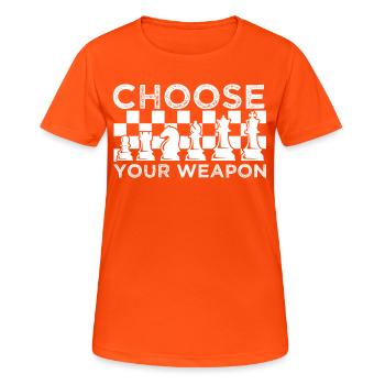 Chess Club Game Horse Chess Figure Men + Women - Women's Breathable T-Shirt - neon orange - Front - AI Model Female 172 dark (172cm)