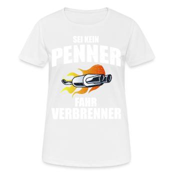 Combustion engine Don't be a bum, drive a combustion engine - Women's Breathable T-Shirt - white - Front - AI Model Female 172 dark (172cm)