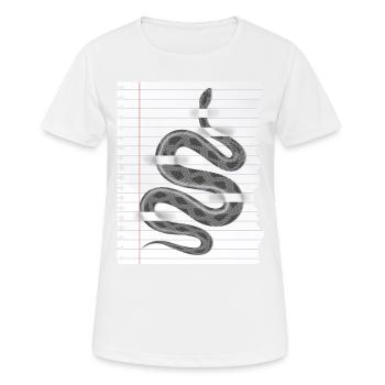 Serpent astucieux pour les amoureux de la nature et les gardiens de terrarium - T-shirt respirant Femme - blanc - Devant - AI Model Female 172 dark (172cm)
