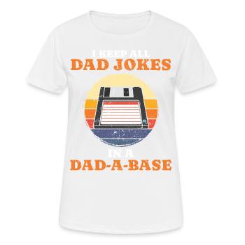 Rétro Vintage Papa des années 60 des années 70 des années 80 des années 90 Costume de fête - T-shirt respirant Femme - blanc - Devant - AI Model Female 172 dark (172cm)
