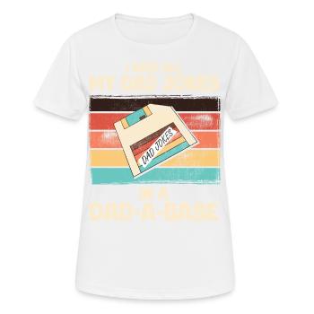 Rétro Vintage Papa des années 60 des années 70 des années 80 des années 90 Costume de fête - T-shirt respirant Femme - blanc - Devant - AI Model Female 172 dark (172cm)