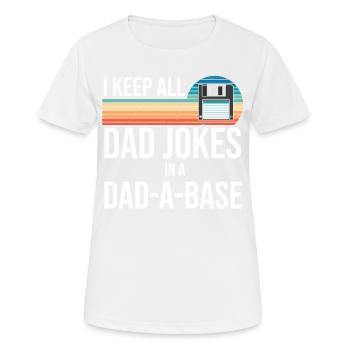 Rétro Vintage Papa des années 60 des années 70 des années 80 des années 90 Costume de fête - T-shirt respirant Femme - blanc - Devant - AI Model Female 172 dark (172cm)