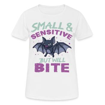 Chauve-souris Halloween Petite Sensible Mais Mordra - T-shirt respirant Femme - blanc - Devant - AI Model Female 172 dark (172cm)
