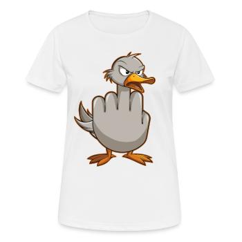 Drôle Rude Seagulls Drôle Cadeau - T-shirt respirant Femme - blanc - Devant - AI Model Female 172 dark (172cm)