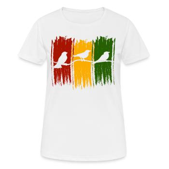 Rastafari Music Vibes Only Rasta Jamaica Reggae - Women's Breathable T-Shirt - white - Front - AI Model Female 172 dark (172cm)