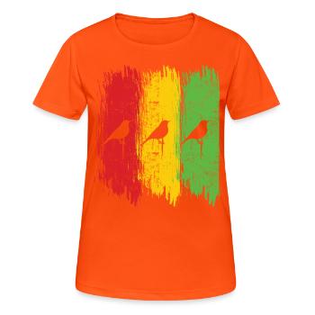 Rastafari Music Vibes Only Rasta Jamaica Reggae - Women's Breathable T-Shirt - neon orange - Front - AI Model Female 172 dark (172cm)