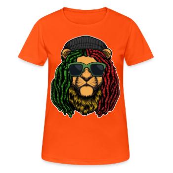Rastafari Music Vibes Only Rasta Jamaica Reggae - Women's Breathable T-Shirt - neon orange - Front - AI Model Female 172 dark (172cm)