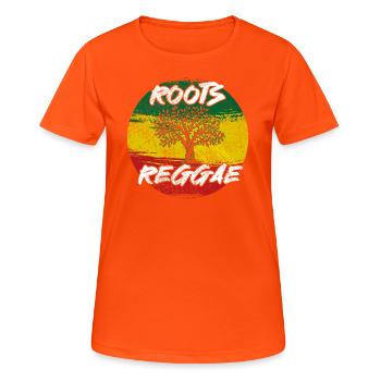 Rastafari Music Vibes Only Rasta Jamaica Reggae - Women's Breathable T-Shirt - neon orange - Front - AI Model Female 172 dark (172cm)
