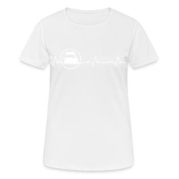 Train Model Maker, Model Locomotive Locomotive - Women's Breathable T-Shirt - white - Front - AI Model Female 172 dark (172cm)