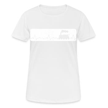 Train Model Maker, Model Locomotive Locomotive - Women's Breathable T-Shirt - white - Front - AI Model Female 172 dark (172cm)
