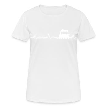 Train Model Maker, Model Locomotive Locomotive - Women's Breathable T-Shirt - white - Front - AI Model Female 172 dark (172cm)
