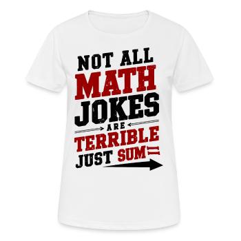 Funny Math Joke - "Just Sum" Humorous Design - Women's Breathable T-Shirt - white - Front - AI Model Female 172 dark (172cm)