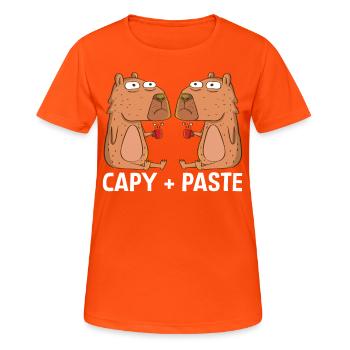 Programmer Wombat Software Computer PC - Women's Breathable T-Shirt - neon orange - Front - AI Model Female 172 dark (172cm)