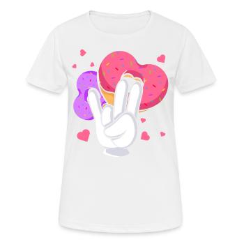idiot embarrassant sarcasme nerd geek beignet - T-shirt respirant Femme - blanc - Devant - AI Model Female 172 dark (172cm)