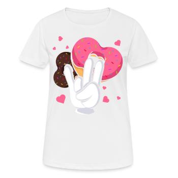 idiot embarrassant sarcasme nerd geek beignet - T-shirt respirant Femme - blanc - Devant - AI Model Female 172 dark (172cm)