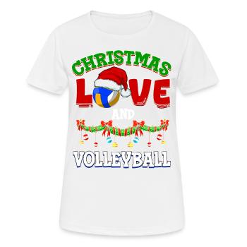 Volleyball Player Team Club Christmas, Love - Women's Breathable T-Shirt - white - Front - AI Model Female 172 dark (172cm)