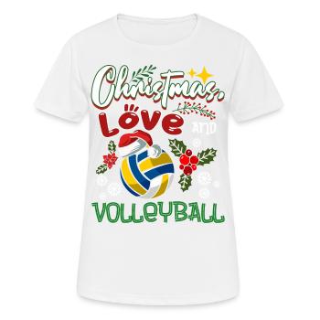 Volleyball Player Team Club Christmas, Love - Women's Breathable T-Shirt - white - Front - AI Model Female 172 dark (172cm)