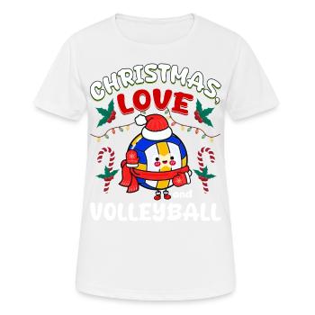 Volleyball Player Team Club Christmas, Love - Women's Breathable T-Shirt - white - Front - AI Model Female 172 dark (172cm)